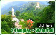 3 Temples and Waterfall