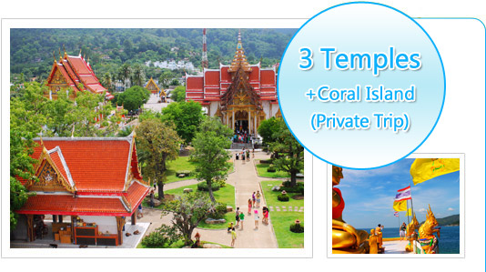 3 Temples Coral Island Private Trip